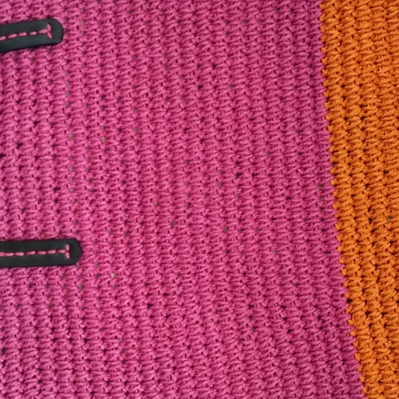 Gap pink and orange crocheted bag - Picture 5 of 11
